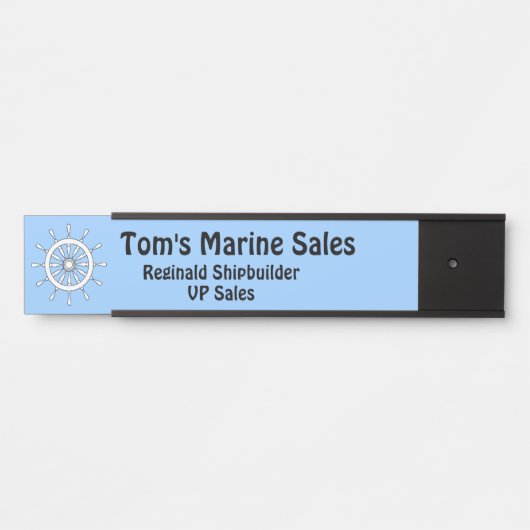 Namensschild - Weiße Helme auf blauem Hintergrund (Vorderseite )