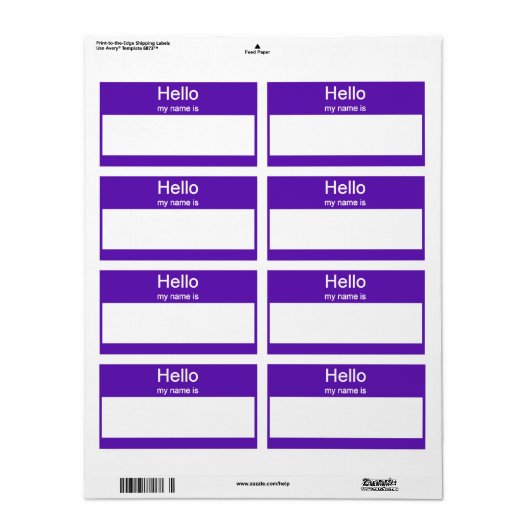 Namensschilder (Vorne)