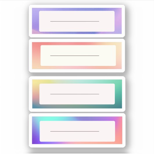 Namensschilder Aufkleber (Vorderseite)