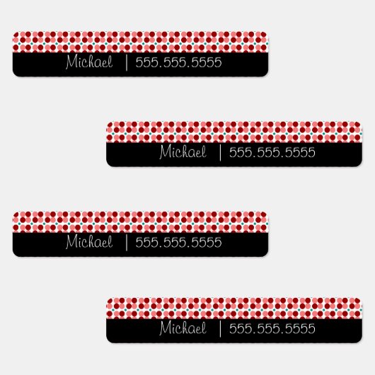 Namensschilder der Red Dots School Etiketten (Gruppe)