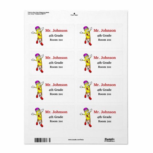 Namensschilder des Lehrers (Vorne)