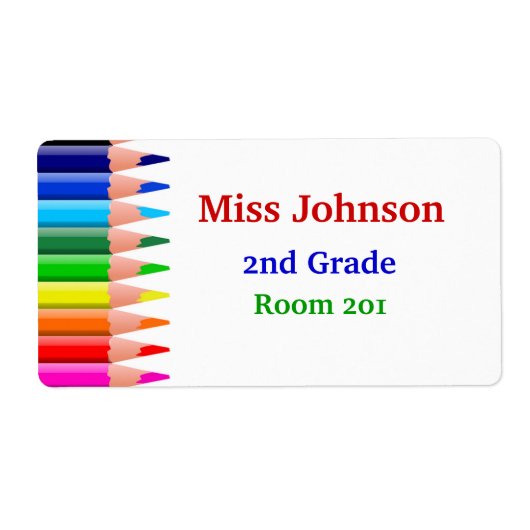 Namensschilder für farbenfrohe Lehrer (Vorne)