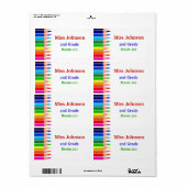 Namensschilder für farbenfrohe Lehrer (Vorne)