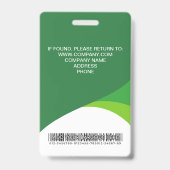 Namensschilder für Firmenangestellte im benutzerde Ausweis (Back)