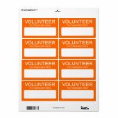 Namensschilder für freiwillige Bezeichnungen (Vorne)