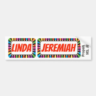 Namensschilder Linda und Jeremias Autoaufkleber