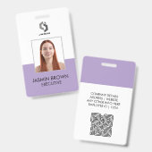 Namensschildkarte & Benutzerdefinierter QR-Code-Mi Ausweis (Vorder- & Rückseite)