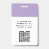 Namensschildkarte & Benutzerdefinierter QR-Code-Mi Ausweis (Rückseite)