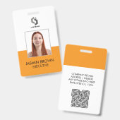 Namensschildkarte & Benutzerdefinierter QR-Code-Mi Ausweis (Vorder- & Rückseite)