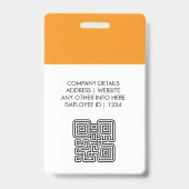 Namensschildkarte & Benutzerdefinierter QR-Code-Mi Ausweis (Rückseite)