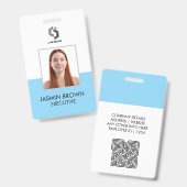 Namensschildkarte & Benutzerdefinierter QR-Code-Mi Ausweis (Vorder- & Rückseite)