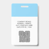 Namensschildkarte & Benutzerdefinierter QR-Code-Mi Ausweis (Rückseite)