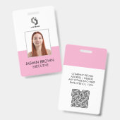 Namensschildkarte & Benutzerdefinierter QR-Code-Mi Ausweis (Vorder- & Rückseite)