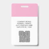 Namensschildkarte & Benutzerdefinierter QR-Code-Mi Ausweis (Rückseite)