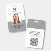 Namensschildkarte & Benutzerdefinierter QR-Code-Mi Ausweis (Vorder- & Rückseite)