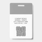 Namensschildkarte & Benutzerdefinierter QR-Code-Mi Ausweis (Rückseite)