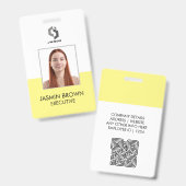 Namensschildkarte & Benutzerdefinierter QR-Code-Mi Ausweis (Vorder- & Rückseite)