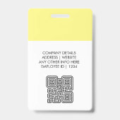 Namensschildkarte & Benutzerdefinierter QR-Code-Mi Ausweis (Rückseite)