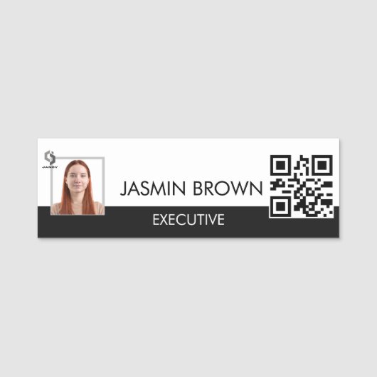 Namensschildkarte & Benutzerdefinierter QR-Code Na Namensschild (Vorderseite)