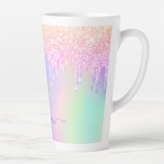 Namensschrift für holografische rosa Tropfen Milchtasse (Rechts)