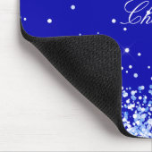 Namensschrift für Royal Blue Glitzer Glitzern Mousepad (Ecke)