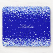 Namensschrift für Royal Blue Glitzer Glitzern Mousepad (Vorne)