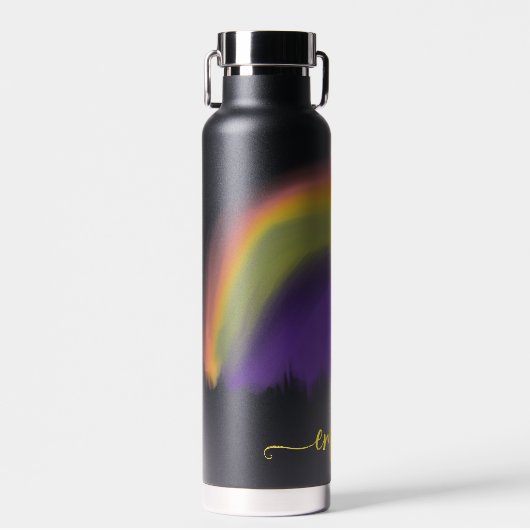 Namensskript farbiger Regenbogen personalisiert sc Trinkflasche (Vorne)