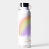 Namensskript farbiger Regenbogen personalisiert Trinkflasche (Vorne)