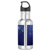 Namensskript für Blue Glitzer Edelstahlflasche (Rückseite)