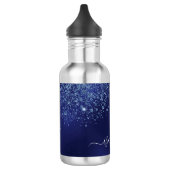 Namensskript für Blue Glitzer Edelstahlflasche (Links)