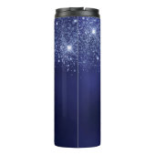 Namensskript für Blue Glitzer Thermosbecher (Rückseite)