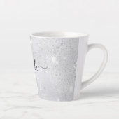 Namensskript für Glitzern mit Silver Glitzer Milchtasse (Rechts)