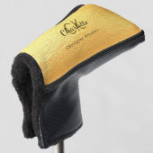 Namensskript für Goldmonogramm Golf Headcover (3/4 Vorderseite)