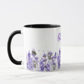 Namensskript für Lavendel-Blume Tasse (Links)