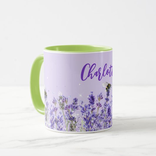 Namensskript für Lavenderfloralen Tasse (Vorderseite Links)