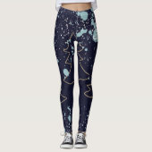 Namensskript niedliche coole Marine Goldfestivals Leggings (Vorderseite)