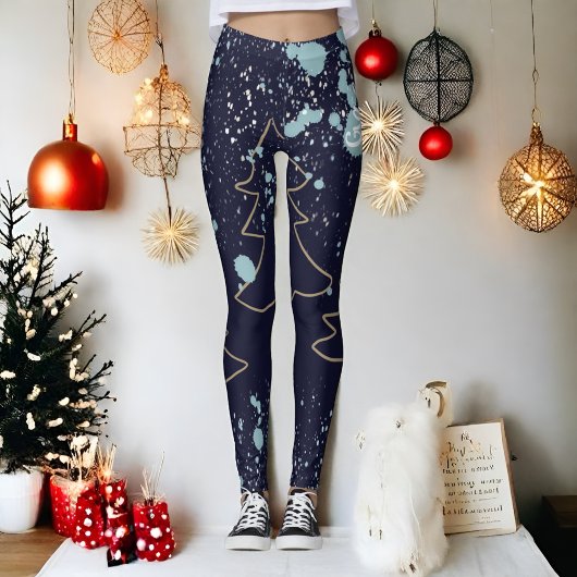 Namensskript niedliche coole Marine Goldfestivals Leggings