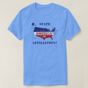 NamensStaats-Verbindung Amerika färbt T - Shirt