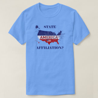 NamensStaats-Verbindung Amerika färbt T - Shirt