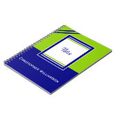 Namensstreifen blau und grün hinzufügen notizblock (Linke Seite)