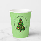 Namenstext anpassen Weihnachtsbaum 20xx Pappbecher (Rückseite)