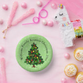 Namenstext anpassen Weihnachtsbaum 20xx Pappteller (Party)