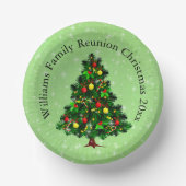 Namenstext anpassen Weihnachtsbaum 20xx Pappteller (Vorderseite)