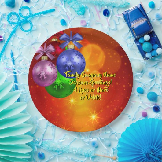 Namenstext für Weihnachten hinzufügen 20xx 9" Pappteller (Party)