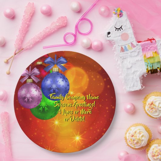 Namenstext für Weihnachten hinzufügen 20xx 9" Pappteller (Party)