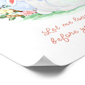 Namenstext hinzufügen, 2 Bunny Rabbits & Bluebird Poster (Ecke)