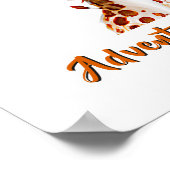 Namenstext hinzufügen, Baby Giraffe Afrikanisches Poster (Ecke)