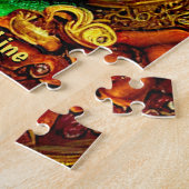 Namenstext hinzufügen, bekleidete Katze mit weißer Puzzle (Seite)