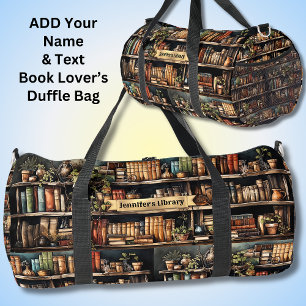 Namenstext hinzufügen - Bibliotheksbücher in Bibli Duffle Bag