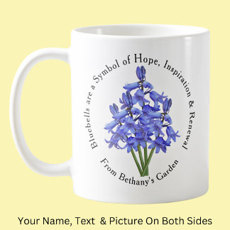 Namenstext hinzufügen, Bluebells Hoffnung Inspirat Kaffeetasse